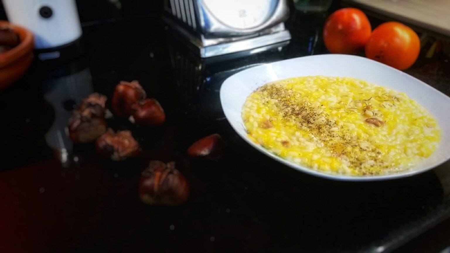 Risotto di zucca con polvere di caffè
